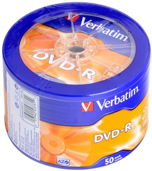 Verbatim DVD-R 4.7 GB 16x Wrap 50 шт (43788)