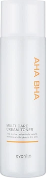 Мультифункціональний крем-тонер для обличчя з кислотами - Eyenlip AHA & BHA Multi Care Cream & Toner 200ml (1011498-46427)