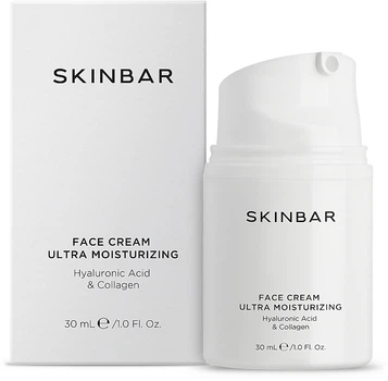 Крем для обличчя зволожувальний з гіалуроновою кислотою і колагеном - SKINBAR Hyaluronic Acid & Collagen Face Cream 30ml (789298-36033636)