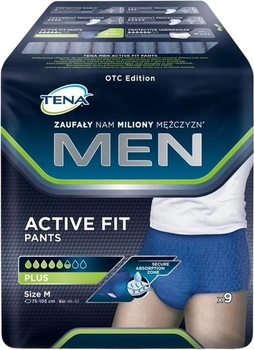 Урологічні трусики Tena Men Pants Plus Medium 9 шт (7322540920918)