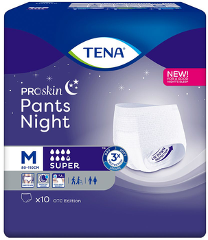 Majtki urologiczne Tena Pants ProSkin Super Night M 10 szt (7322541214597)