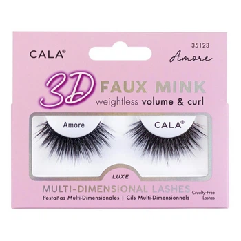 3D накладные ресницы цельные Cala 3D FAUX MINK LASHES: AMORE, 1 пара