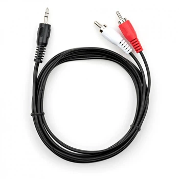 Кабель мультимедийный 3.5mm M to 2xRCA M 1.5m Vinga (VCPDCJ35MRCA21.5BK) (193855)