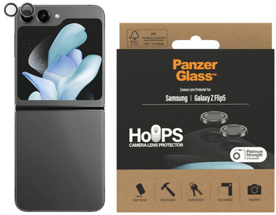 Szkło hartowane Panzer Glass Hoops Camera Lens Protector do Samsung Galaxy Z Flip 5 Clear (5711724004582)