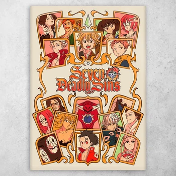 Плакат постер CupKit "Семь смертных грехов / The Seven Deadly Sins" №42 А3 42х29,7 см
