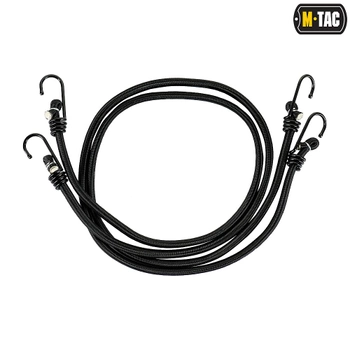 Эластичный шнур черный с зацепами M-Tac (2шт)