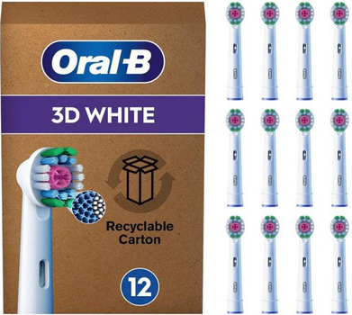 Насадки для электрической зубной щётки Oral-B Pro 3D White, 12 шт (OB3DWH12)