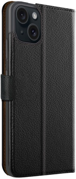 Etui z klapką Xqisit NP Slim Wallet Selection Anti Bac do Apple iPhone 15 Plus Black (4029948227627)