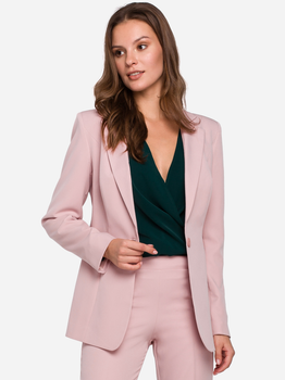 Піджак класичний жіночий Makover K036 L Світло-рожевий (5903068462696)