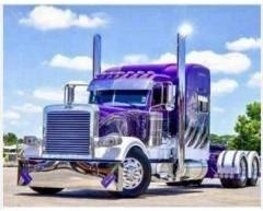 Картина за номерами Norimpex Фіолетова вантажівка на дорозі 40 x 50 см (5902444087157)