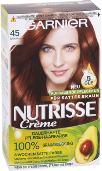 Крем-фарба для волосся Garnier Nutrisse 4.5 Schokobraun 180 мл (4002441020254)