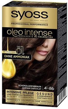 Krem farba do włosów Syoss Oleo Intense Permanent Hair 4-86 Chocolate Brown 115 ml (4015100311150)