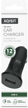 Ładowarka samochodowa Xqisit Car Charger 2.4 A Single USB-A Black (4029948222356)