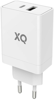 Зарядний пристрій Xqisit NP Travel Charger Dual USB-C&A PD30W White (4029948221649)