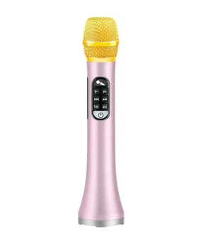 Беспроводной микрофон караоке MicMagic L-1288 DSP+TWS 40 Вт Розовый