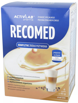 Энтеральное питание Activlab RecoMed cо вкусом латте 6 x 65 г (5903260903607)