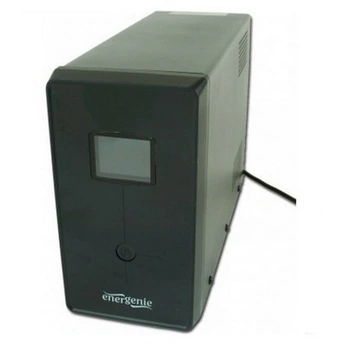Блок безперебійного живлення EnerGenie EG-UPS-033 (LCD дисплей, USB порт, 1200VA, чорний колір)