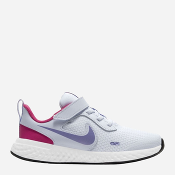 Buty sportowe dziecięce dla dziewczynki na rzepy Nike Revolution 5 (PSV) BQ5672-018 27.5 Szare (194502486070)