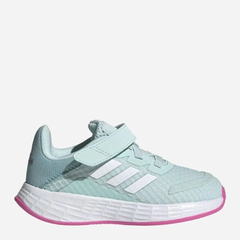 Buty sportowe dziecięce dla dziewczynki na rzepy Adidas Duramo Sl I GW2234 24 Miętowe (4064049343630)