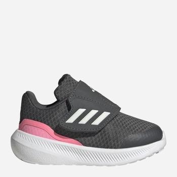 Buty sportowe dziecięce dla dziewczynki na rzepy Adidas Runfalcon 3.0 AC I HP5859 25.5 Szare (4066749848682)