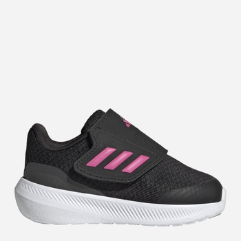 Buty sportowe dziecięce dla dziewczynki na rzepy Adidas Runfalcon 3.0 AC I HP5862 23 Czarne (4066749848804)