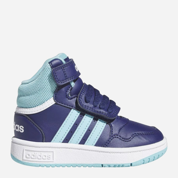 Buty sportowe chłopięce na rzepy za kostkę Adidas Hoops Mid 3.0 AC I IF5314 22 Niebieskie (4066756636937)