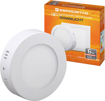 Потолочный светильник Євросвітло 6 Вт 4200 К LED-SR-120-6 (39175)