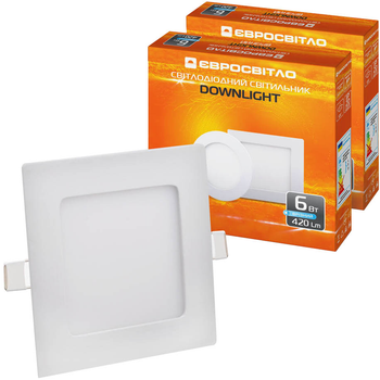 Стельовий світильник Євросвітло 6 Вт 4200 K LED-S-120-6 (56840) 2 шт