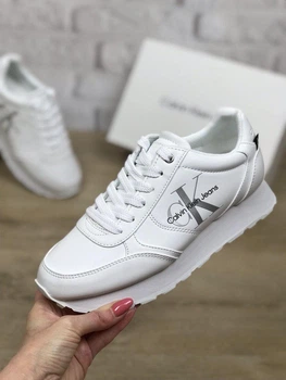 Кроссовки Calvin Klein Cayle White белые 37.5 (7) 24 см (B0BGM38RCG)