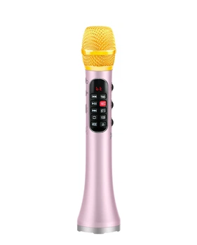 Беспроводной микрофон караоке MicMagic L-1098 DSP+TWS 30 Вт Розовый