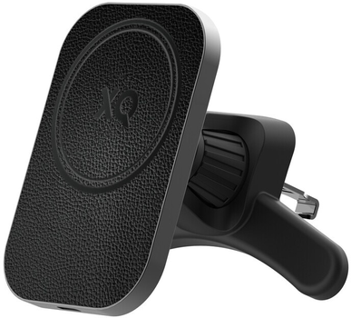 Samochodowy uchwyt z bezprzewodowym ładowaniem Xqisit NP Magnetic Car Charger Magsafe Compatible Black (4029948221335)