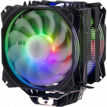 Охолоджувач процесорний універсальний 2E GAMING Air Cool AC120D6-ARGB (1700/1366/1200/115X, FM1/FM2/AM2/AM2+/AM3/AM3+/AM4/AM5, висота 156мм, TDP 200Вт)