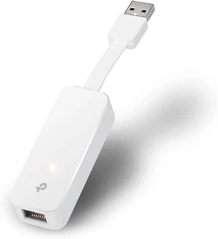 Адаптер USB3.0->Ethernet TP-LINK UE300 (USB 3.0 to Gigabit Ethernet Adapter, 1 port USB 3.0 connector and 1 port Ethernet port)