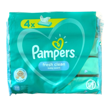 Вологі серветки Pampers Fresh Clean 208 шт
