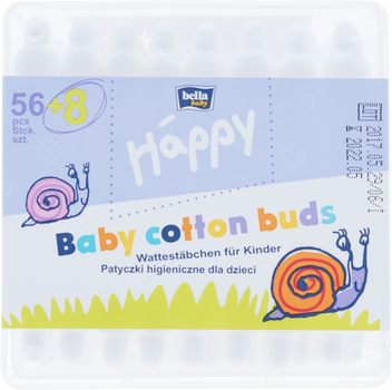Ватні палички з обмежувачем - Bella Baby Happy 64шт (385869-19663)