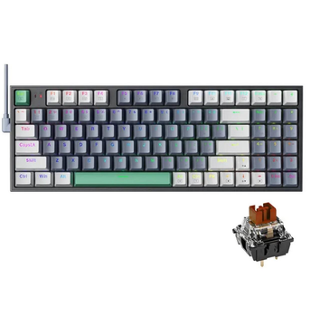 Універсальна провідна механічна клавіатура Machenike K500 / 94 клавіші з RGB підсвічуванням