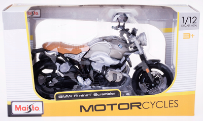 Металева модель мотоцикла Maisto BMW R Nine T Scrambler з підставкою 1:12 (0090159327011)
