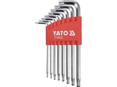 Набір ключів Torx Г-подібних YATO YT-05123: Т9-Т40, з кулею, Cr-V, 8 шт