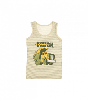 Майка для хлопчика Donella - Donella - 771089DW - 134-140 см - Світло-жовтий (TRUCK)