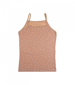 Майка с рисунком на&nbsp;тонких&nbsp;бретельках - Donella - 43114 - 146-152 см - Бежевый