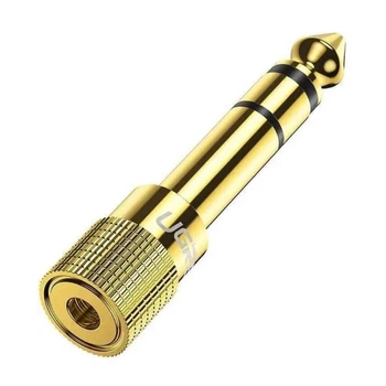 Переходник 6.35мм-3.5мм UGREEN Audio mini-jack 3.5mm Female to jack 6.35mm Male. Gold