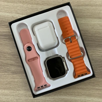 Набір смарт годинник Smart Watch AS9 Ultra з безпровідними навушниками Помаранчевий