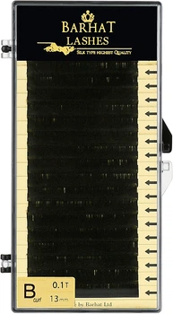 Накладні вії B 0,10 мм (13 мм), 20 ліній - Barhat Lashes (933440-75107)