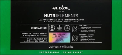 Інтенсивний відновлюючий лосьйон для волосся - Parisienne Italia Evelon Pro Nutri Elements Action Intensive Treating Lotion 10x12ml