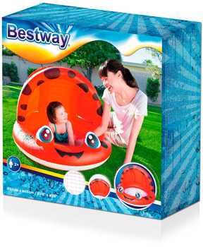 Надувний міні-басейн Bestway Ladybug Frog Pool with Inflatable Bottom and Cover 97 x 66 см (6942138914122)