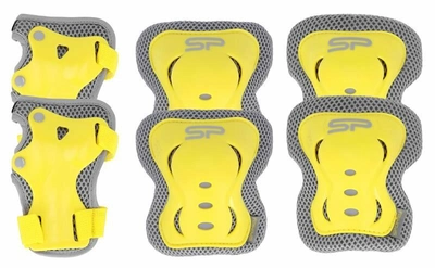 Набір захисних накладок Spokey Shield L 940932 для зап'ясть ліктів і колін Жовтий (5905339409324)