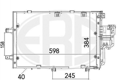 Радиатор кондиционера ERA 667129 Opel CORSA, Combo 93183505, 93175776, 9201959