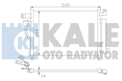 Радіатор кондиціонера KALE 391400 Hyundai Accent 976061E300