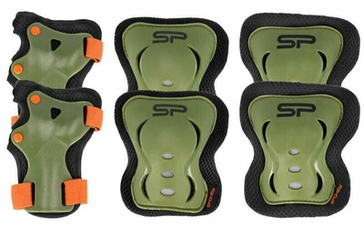 Набір захисних накладок Spokey Shield S для зап'ясть ліктів і колін Хакі (5905339409331)