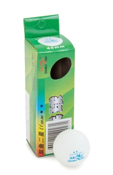 Мячи для настольного тенниса Double Fish 2* 40 mm (3 шт.) белые